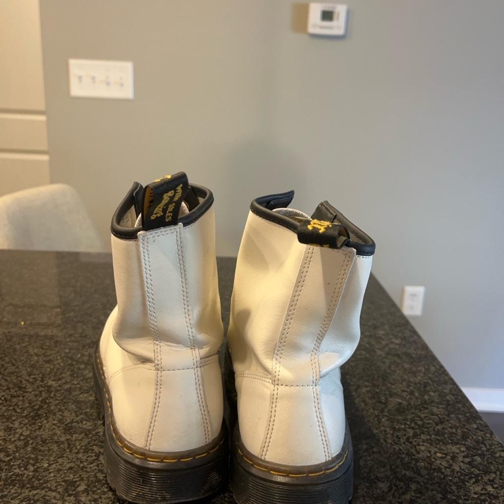 White Lace Up Boots - Picture 5 of 11
